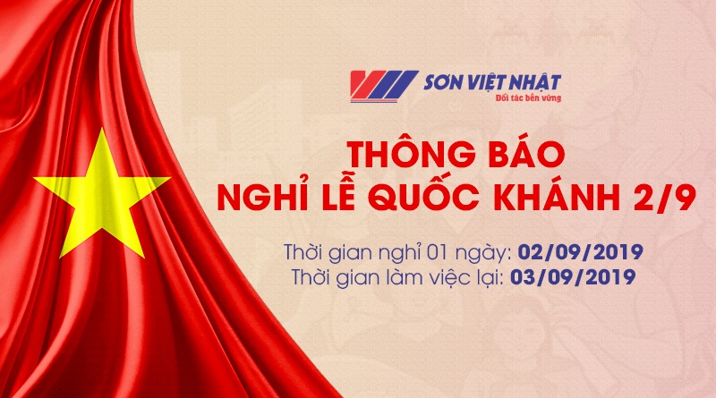 Lịch nghỉ lễ quốc khánh 2/9 - Sơn Việt Nhật